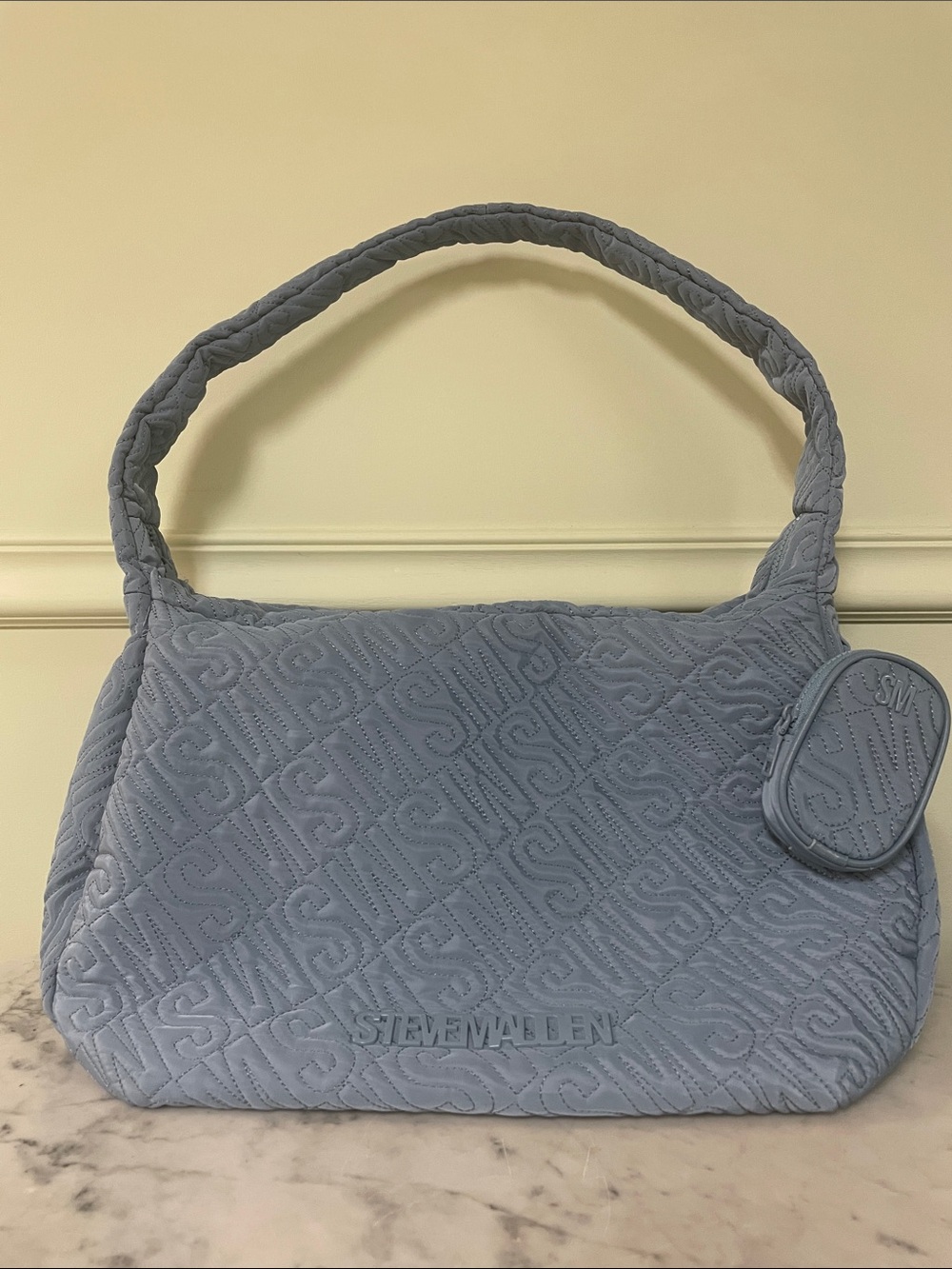 Steve Madden Bstanley Dusty Blue Large Hobo Bag